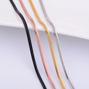 Collier chaîne serpent plate en acier inoxydable de 2 mm de large, bijoux étanches, différentes longueurs, haute qualité - Product Image 4