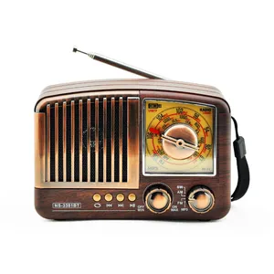 NS-3381BT Ns 3381Bt Europe Warehouse Nns Retro Tragbare Mini Holzmaserung Drahtlose Stereo Am Fm Sw Lautsprecher In Holz