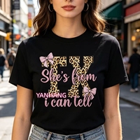 Transferts thermocollants personnalisés en strass « She's From Texas » pour T-shirts – Motifs éblouissants en strass pour le Texas