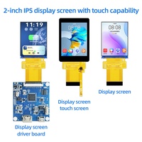 شاشة عرض LCD مقاس 2 بوصة من نوع QTSS TFT IPS مع لوحة لمس سعوية، بدقة اختيارية 480×640، واجهة MCU/SPI، لوحة تشغيل