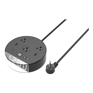 <span class=keywords><strong>Presa</strong></span> elettrica <span class=keywords><strong>con</strong></span> protezione contro le sovratensioni <span class=keywords><strong>con</strong></span> sveglia digitale elettrica 2 ciabatta usb - Product Image 1