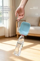 Distributeur portable multifonctionnel d'eau et de nourriture pour chiens et chats, bouteille d'eau compacte pour animaux de compagnie, accessoire de 150 g