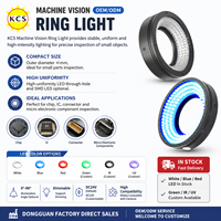 Anneau lumineux pour vision industrielle 50mm DC24V, éclairage LED blanc, bleu, rouge, vert pour inspection de petites pièces