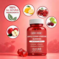 Complément Alimentaire Gommes au Vinaigre de Cidre de Pomme, Flacon de 60 Unités, Marques OEM à Étiquette Privée