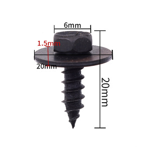 Auto Fastener <b>Flat</b> Washer <b>Screw</b> 6mm X 20mm For Replace Repair Anti Rust Anti Loosen Universal Type - Product Image 1