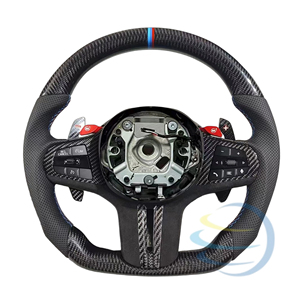 Volante Deportivo Personalizado Serie <span class=keywords><strong>G</strong></span> con Calefacción, LED y Fibra de Carbono para BMW G20 330i X3 G01 540i G30 M550i X5 G05 G80 M3 G82 M4 M240i G42 Lci - Product Image 2