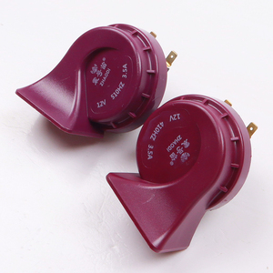 Bocina de caracol para coche, bocina de aire de 12V, altavoz de advertencia, bobina de cobre puro rojo púrpura - Product Image 4