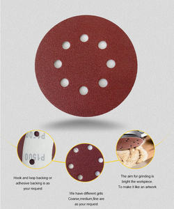 5 Inch 125Mm P40-2000 8 Gaten Aluminiumoxide Granaat Haak En Loop Back Schuurschijf Odm Oem Dnschie Merk Voor Auto Hout Stopverf - Product Image 4