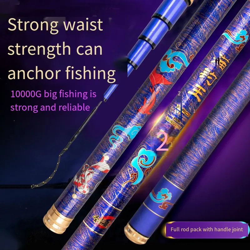 Wholesale Factory 4.5m 5.4m 6.3m 6.6m 7.2m 7.5m 8.1m 9m 10m Fishing Tackle Ultra Short Retractable Fishing Rod Pesca Fishing