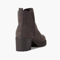 Sepatu boots kulit wanita, tren mode logo kustom harga grosir kustom