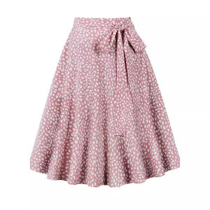 Falda Midi acampanada con estampado floral elegante para mujer de talla grande, diseño largo informal Vintage de cintura alta para moda de otoño - Product Image 5