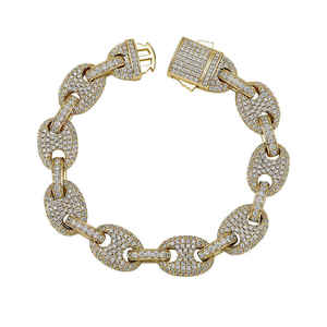 Bracelet cubain en moissanite en gros, conçu pour hommes et femmes appréciant les bijoux de luxe, disponible au meilleur prix - Product Image 4