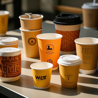Gobelet en Papier à Usage Unique pour Café à Paroi Simple avec Couvercle – Tailles Variées (2.5oz, 3oz, 4oz, 7oz, 8oz, 9oz, 10oz, 12oz, 14oz, 16oz, 20oz, 22oz)