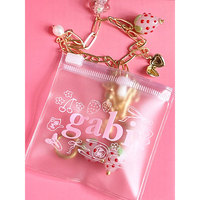 Bolsa de Plástico con Cierre de Cremallera Transparente de PVC de 6*6 8*8 cm Pequeña, Impresa con Logotipo Personalizado para Joyería y Pendientes