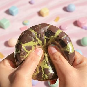2026 New Mint Dark Chocolate Crispy Handmade <b>Ball</b> Tpr <b>Squeeze</b> Wax Toy Stress Relief Creative Gift for 14 Years & up - Product Image 1