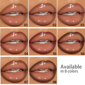 Ensemble de 2 pièces de haute qualité avec logo personnalisé : Rouge à lèvres mat chocolat, crayon à lèvres et huile à lèvres pour un maquillage dégradé superposé - Product Image 4