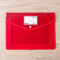 Sobre de PVC A4 con Cierre de Cordón, Carpeta Ecológica para Documentos en Colores Brillantes para Uso Escolar, de Oficina y en el Hogar