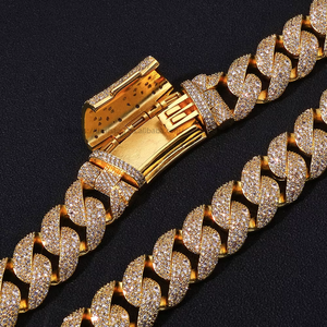 Pulsera de Hombre con Cadena Cubana de Burbujas de 22mm, Estilo Hip Hop, con Zirconia, Accesorios Tanjing - Product Image 4
