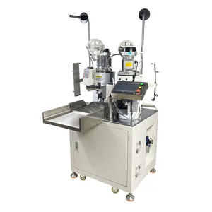 JCW-CST02B copper cable making machine double sides wire stripping and terminal crimping machine