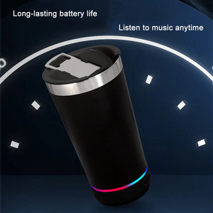 New Arrival 16oz Double Wall Stainless Steel Tumbler Smart Water Bottle With Music Speaker And Bottle Opener For Travel - Product Image 3