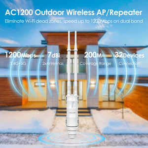 ราคาโรงงาน <span class=keywords><strong>Wavlink</strong></span> AC1200 ตัวขยายสัญญาณ WiFi แบบ Dual Band ระยะไกล ทนทานต่อสภาพอากาศ สำหรับภายนอกอาคาร พร้อมเสาอากาศ 2 ต้น - Product Image 3