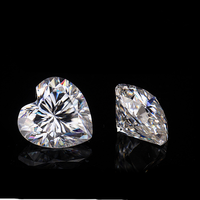 Haute qualité 3MM couleur blanche D VVS Moissanite diamant coeur coupe pierre en vrac pour la fabrication de bijoux-vente en gros