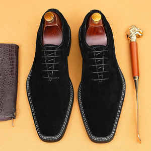 Zapatos de Vestir Formales Oxford para Hombre, Nuevos de Fábrica, Zapatos de Oficina, Zapatos Casuales Transpirables y Cómodos de Cuero - Product Image 4