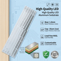 Carte PCB en aluminium personnalisée pour LED, 1,0 mm, 35 µm, sans plomb, HASL, dissipateur de chaleur pour éclairage LED PCBA