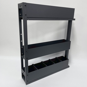 Support de rangement moderne en métal pour bouteilles et bocaux, à 3 niveaux avec plateau coulissant, accessoires pour armoires de cuisine, rangement vertical pour épices 02 - Product Image 6