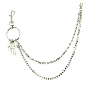 Hot Selling Personalized Men's Pants <b>Chain</b> Multi Layer Alloy Silver Plated Cross Pendant <b>Waist</b> Hanging <b>Chain</b> Fashion Jewelry - Product Image 3