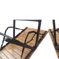 Maßgefertigter Aluminium-Rahmen Modernes Design Verstellbarer Klappbarer Holz-Picknick-Camping-Tisch für Hotelgebrauch