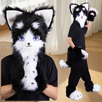 Casque de cosplay tête d'animal de dessin animé très populaire, pour fêtes de carnaval et spectacles de bandes dessinées, en peluche super douce personnalisée, taille adulte