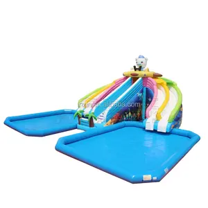 Jogos infláveis de parque aquático para crianças, verão, projetos/deslizamento aquático inflável para crianças