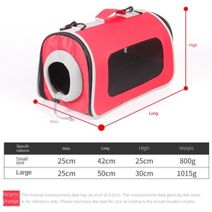 2020 nuova moda per Pet zaino di qualità Oxford portatile monospalla pieghevole Design tapparella traspirante borsa gatto cerniera - Product Image 4