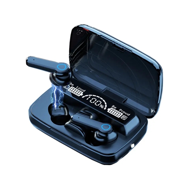 M19 TWS 5.0 Wireless Earbuds with BK Chipset Touch Control IPX-5 Waterproof LED Digital Display Gaming Headphones