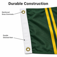 Drapeau publicitaire extérieur 90x150cm 100% polyester, impression numérique personnalisée 3x5, logo, imperméable et durable, vente en gros