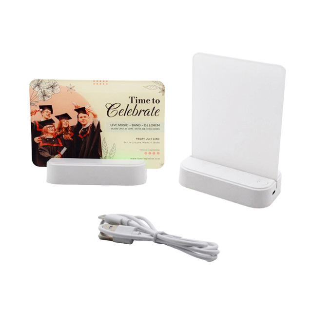 Subli-forward Sublimation Blank Promotional Gifts Acrylic Photo Lamp Led 7 Color Changing Sublimation USB Acrylic Photo Frame