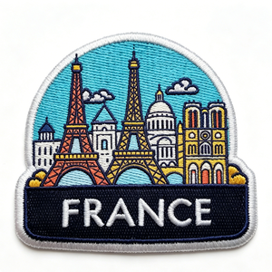 Patch brodé thermocollant France, forme irrégulière, en feutre non tissé, applique décorative, cadeau - Product Image 5