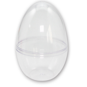 Wholesale Transparent Easter Eggs Giant 9*6.6cm Empty Fillable Candy Chocolate Toys Clear Plastic Eggs Easter Bunny Standing Egg