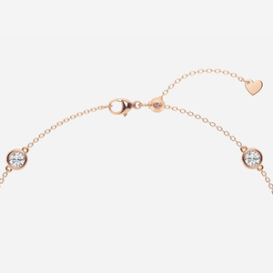 Elegante Tobillera Fina con Diamantes Redondos Cultivados en Laboratorio de 1, 3 o 4 CTW, Cadena Ajustable, Joyería Minimalista para Uso Diario para Mujer - Product Image 1