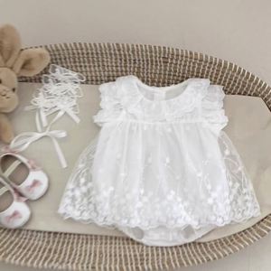 Pakaian Bayi Baru Lahir Musim Panas Grosir, Jumpsuit Bayi Perempuan Bersulam Bunga, Romper Bayi Lucu Grosir - Product Image 2