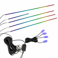 Kit d'éclairage LED d'ambiance pour voiture, 10 en 1, 6 en 1, Dream Color RGB, dynamique, contrôle par application, éclairage intérieur de voiture