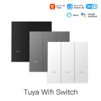 Panneau de commande vocal sans fil WiFi 2,4 GHz pour application Smart Life, version neutre zéro standard UE/Royaume-Uni, interrupteur 10A
