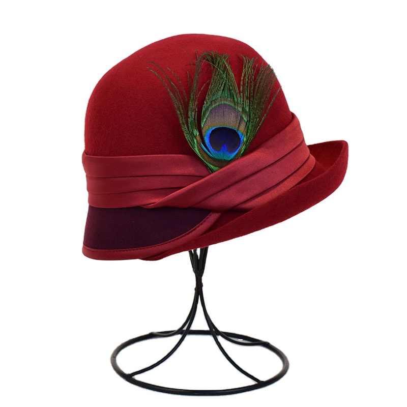 Chapeu com pena de pavao Clearance