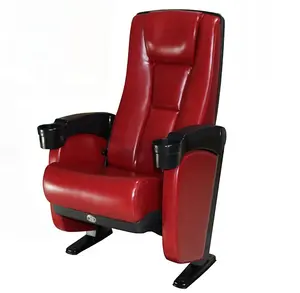 现代VIP，豪华和符合人体工程学的躺椅电影院座椅，带杯架和电动头枕