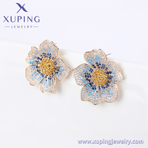 Bông Tai Đá Nặng YSearring-1024 XUPING, Khuyên Tai Hình Hoa Phóng Đại, Trang Sức Catwalk Siêu Sang Trọng, Đính Đá Nhiều Màu - Product Image 5