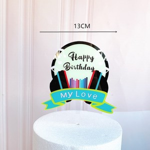 Decoración Acrílica para Pastel con Temática de <span class=keywords><strong>Tiktok</strong></span>, Decoración para Pastel de Cumpleaños, Decoración para Cupcakes XQA032 - Product Image 4