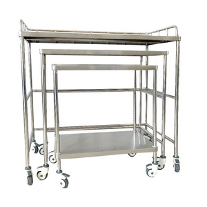 Chariot en acier inoxydable, table à instruments, étagère de rangement épaissie, table d'opération, chariot à instruments, ensemble trois-en-un - Product Image 5