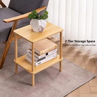 Table basse simple en bois, table basse d'appoint pour canapé, table basse carrée pour salon, petite table basse