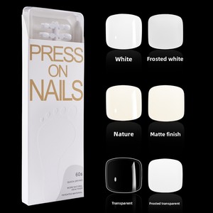 120 <span class=keywords><strong>Uñas</strong></span> Postizas Cortas Cuadradas en Caja, Acabado Mate y Brillante, <span class=keywords><strong>Color</strong></span> Blanco Natural Transparente, <span class=keywords><strong>Uñas</strong></span> <span class=keywords><strong>de</strong></span> Gel Suave, Cobertura Completa, Venta al Por Mayor Profesional - Product Image 5